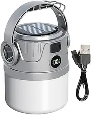 Solar Camping Lights,LED Rechargeable Lamp Camping Lights | USB Rechargeable LED Flashlight Waterproof Camp Lamp for Fishing, Storm & Power Outages