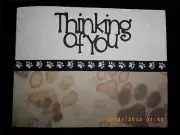 Handmade Beloved Pet Dog Cat Sympathy Card Embossed Thinking of You! Paws Sorry