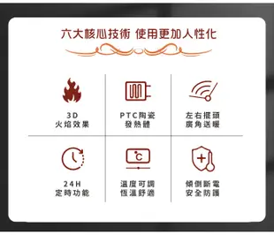 【TECO東元】3D擬真火焰PTC陶瓷立式電暖爐/暖氣機/電暖器(XYFYN3002CBB) (7.1折)