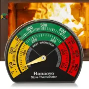 Wood Stove Thermometer Magnetic Stove Pipe Thermometer with Large Dial, Wood Bur