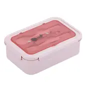 Microwave Oven Lunch Box Food Container Student Office Bento Heated Lunchbox Straw Wheat Korean Plastic With Cutlery #Lr1
