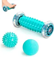 Foot Massage Roller Kit 3 Pcs for Plantar Fasciitis Relief, Muscle Massage Roller and Balls for Circulation and Foot Pain