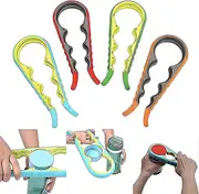 Jar Opener - Easy Grip Jar Opener To Adjust Lid - 4 In 1 Multifunctional Jar Opener With Non Slip Rubber Cap