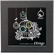 iRings [iPhone 6 corresponding button and the camera lens protection frame] Tiffany blue / champagne gold KTRC-I6-004
