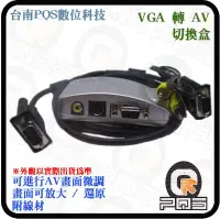 在飛比找Yahoo!奇摩拍賣優惠-╭☆台南PQS☆╮ VGA 轉 AV 訊號切換器 VGA T