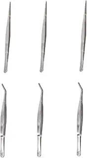6pc Stainless Steel Succulent Tweezers Garden Hand Tools Bonsai Planting Tools for Gardening Transplanting Seedlings