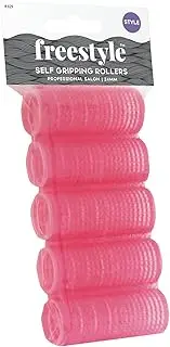 Freestyle Self Grip Rollers, 24 mm Diameter, Pink, 5 Count