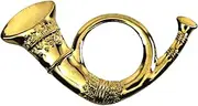 [TG,LLC] TG, LLC Treasure Gurus US Civil War Kepi Hat Badge Stamped Brass Infantry Horn Uniform Insignia Pin, One Size, Gold