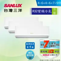 在飛比找momo購物網優惠-【SANLUX 台灣三洋】一對三經典型變頻冷暖分離式R32(