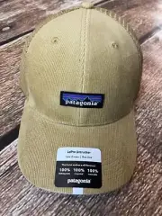 PATAGONIA P-6 LABEL LOPRO UNTRUCKER HAT CORDUROY KHAKI MENS ADJUSTABLE NEW