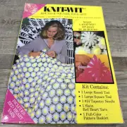 Knit-Wit Rosette Afghan Kit Round & Square Tool Set VTG New Open Box Complex Set