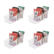 4PK D.line 4 Compartment Fridge/Pantry Packet Storage Organiser 26.5x13cm Clear