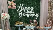 Happy Birthday Wooden Sign for Backdrop,Happy Birthday Letters Sign for Balloon Arch Backdrop Birthday Party Baby Shower Photography Background Decorations(13 * 17inch)