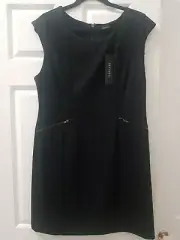 DECJUBA VICTORIA PANELLED DRESS Size L Black