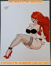 She Spawn PinUp Comic Color Illustration Art Print 8.5x11 by Keyeske V3-25