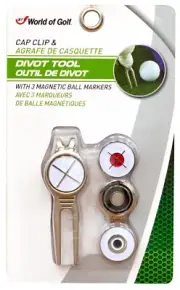 New JEF World of Golf Divot Tool & Cap Clip