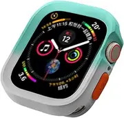 GUMMMY TPU Cover for Apple Watch Series Ultra 49mm 9 8 7 41mm 45mm Bumper Frame Shell Cases for iWatch 6 5 SE 4 40 44mm Case(Blue Gray,49mm)