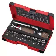 Vessel WOOD-COMPO Socket Wrench Set No.HRW2001M-W 1/4" SQ Drive 36PC. Set