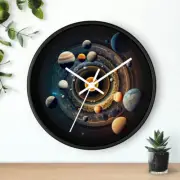 Système Solaire Voie Lactée Espace Planètes Étoiles Galaxie Astronomie Horloge