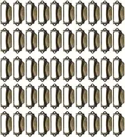 Kitchen Cupboard Handles Antique Drawer Label Pulls Cabinet Frame Handle Name Card Holder with Screws,50Pcs