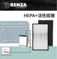 在飛比找PChome24h購物優惠-RENZA HEPA+活性碳 適用國際牌Panasonic 