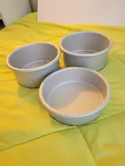 Small Cake Pan Set of 3, Stainless Steel Mini Round Smash Cake Pan