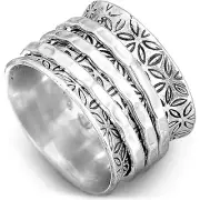 Solid 925 Sterling Silver Women's Ring Unique Fashion Band Handmade Cute Design