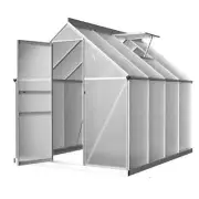 NNEDSZ Greenfingers Greenhouse Aluminium Green House Polycarbonate Garden Shed 2