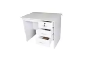 Design Square Modern Office Writing Study Desk 120cm W/ 3-Drawers - White