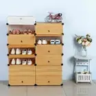 DIY Storage Cabinet 10 Cube Organiser Wardrobe Dustproof Shoe Boot Rack