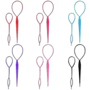 120 Pcs Hair Braid Accessories Ponytail Styling Maker Clip French Braid Tool Magic Topsy Tail Loop Hair Kit For Women