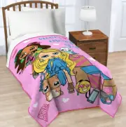 BOXY GIRLS/ BLANKET(throw) "NEVER ENOUGH STUFF" 62"X90"