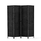 Artiss 4 Panel Room Divider Screen Partition Privacy Fold Stand Woven Black