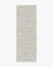 75' x 215' | Machine Washable Runner Rug | Kid & Pet Friendly | Indoor Rug | Jonathan Adler Labyrinth Camel & Ivory Rug | Ruggable