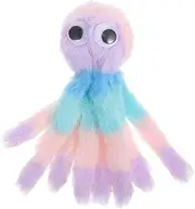 FIXOSHEE Rainbow Octopus Plush Cat Chew Interactive Molar for Kittens and Pets Soft Teething Pillow Design for Engaging Playtime