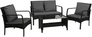 Gardeon Outdoor Furniture Lounge Table Chairs Garden Patio Wicker Sofa Set