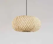 Palm Leave Round Lampshade Handcrafted, Hanging Ceiling Lights, Light Pendant