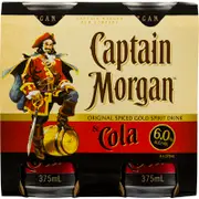 [Captain Morgan] Captain Morgan Spiced Rum & Cola Can 6% 375mL