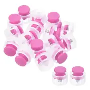 16Pcs 0.6" Dia Cord Locks Double Hole Stopper Rose Red