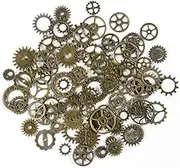 BAAQII 20pcs Bronze Watch Parts Steampunk Cyberpunk Cogs Gears for DIY Craft Handmade Ornament