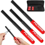 Thread Restorer File Chaser Set: 3-Piece Thread Restoring Chaser Files Metric and SAE Thread Restorer File Set Thread Repair Tool for Hardware DIY