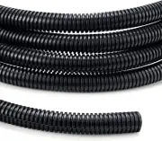 1/4 Inch 10Ft Wire Loom, Black Split Loom, Outdoor Cord Protector, Flexible Wire