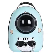 ANYWAGS Pet Carrier Blue Cool Cat Print Breathable Space Capsule Travel On the Go Bag For Pet