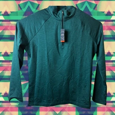 Jockey High Collar Long Sleeve 1/2 Zipper Activewear Shirt Size Medium, NWT.