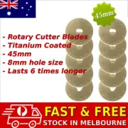 Titanium Coated Rotary Cutter Blades 45mm fit for Olfa Fiskars x5 x10