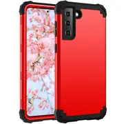 MCC Impact Samsung Galaxy S21 FE 5G Shockproof 3in1 Rugged Case Cover G990 [Red]