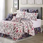 Virah Bella Feathers Boho Lightweight Reversible Quilt w/ Pillow Sham(s) F/Q