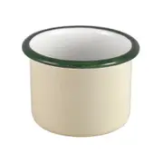 Urban Style Enamelware 5x4cm Ramekin w/ Green Rim - Cottage