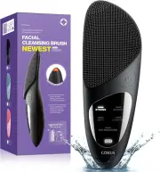 Facial Cleansing Brush Silicone Face Scrubber: IPX7 Waterproof Rechargeable Fac