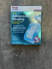 CVS Clear Advanced Healing Hyrdocolloid Bandages. 4ct Size XL Exp 2/26
